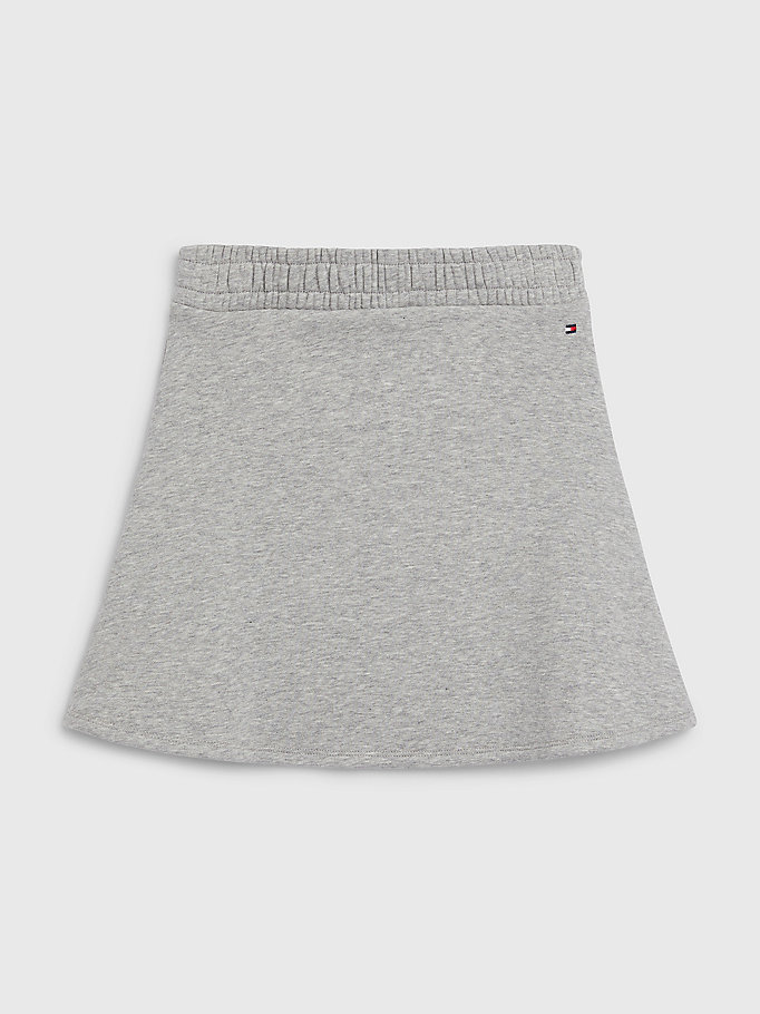 grey fit and flare terry skirt for girls tommy hilfiger