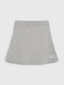 grey fit and flare terry skirt for girls tommy hilfiger