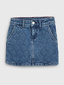 деним стеганая джинсовая юбка для girls - tommy hilfiger