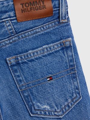 leeftijd land incident Girlfriend Straight Leg Distressed Jeans | DENIM | Tommy Hilfiger