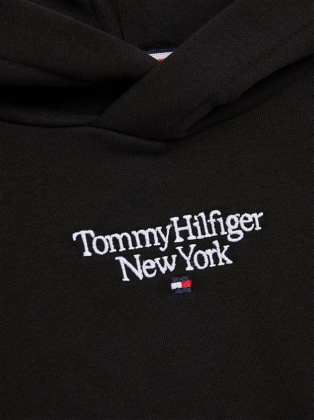 schwarz hoodie mit nyc-logo für maedchen - tommy hilfiger