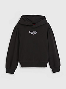 zwart hoodie met nyc-logo voor girls - tommy hilfiger