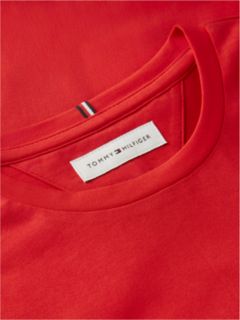 Essential Slim Ruffle Short Sleeve Top — Red 6