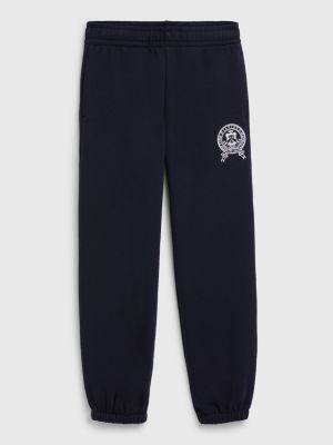 Babyhug Terry Jogger Full Sleeves Cut &  Sew T-Shirt & Jogger with Text Print - Blue main image 0