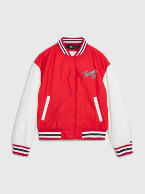 red tommy hilfiger bomber jacket