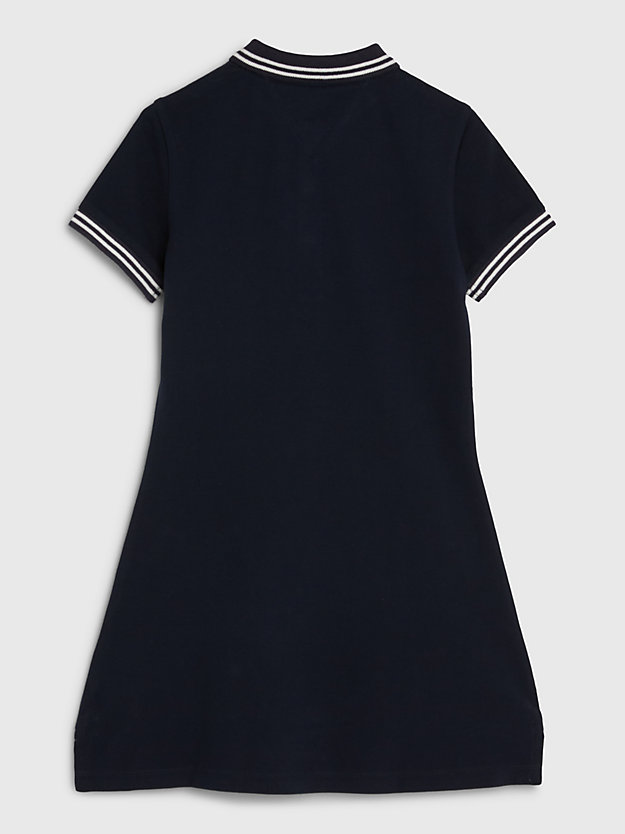 DESERT SKY Essential Tipped Detail Polo Dress for girls TOMMY HILFIGER