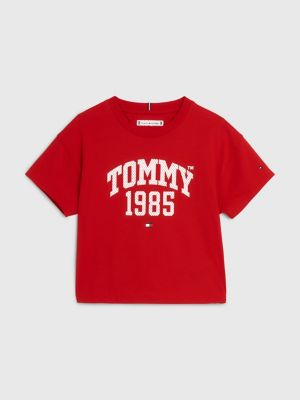 T-shirt met | ROOD | Tommy Hilfiger