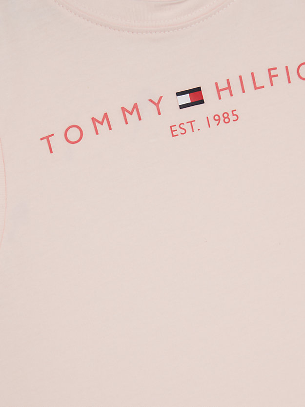 Camiseta Essential sin mangas con logo FAINT PINK de nina TOMMY HILFIGER