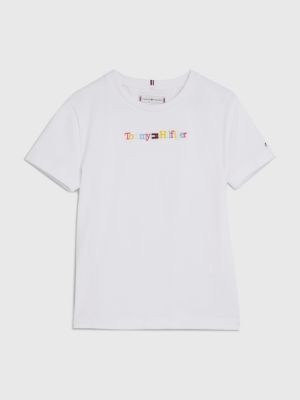 Parcel bison skitse Multicolour Logo T-Shirt | WHITE | Tommy Hilfiger