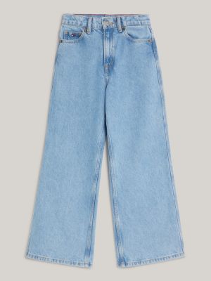 Jeans Svasati Per Bambine E Ragazze Pepe Jeans - Vita Alta, Lavaggio Blu Medio, Cotone Sostenibile