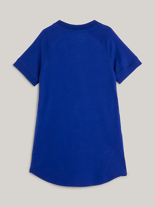 blue 1985 collection varsity t-shirt dress for girls tommy hilfiger