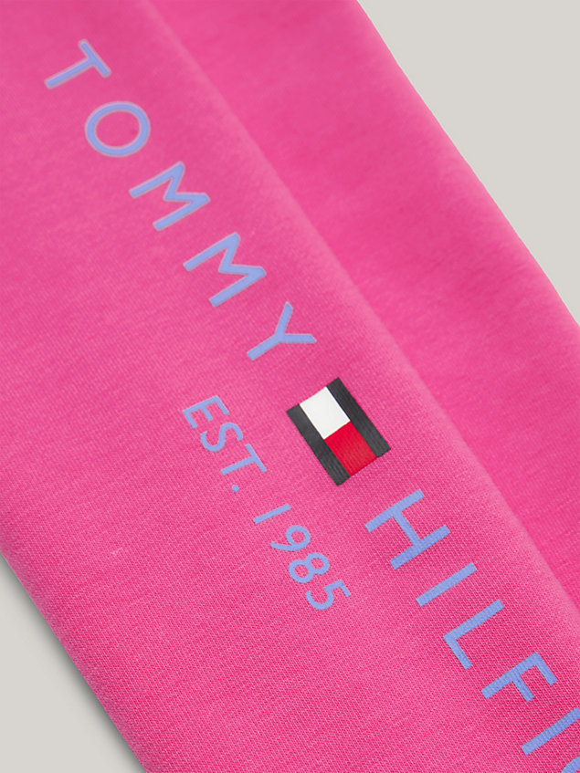 pink th established sweatshirt and leggings set for girls tommy hilfiger