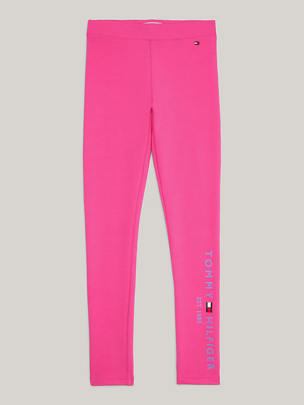 pink th established sweatshirt and leggings set for girls tommy hilfiger