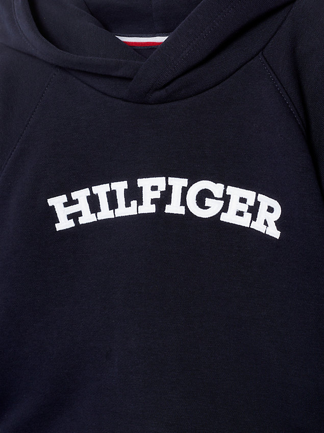 blue hilfiger monotype hoody for girls tommy hilfiger