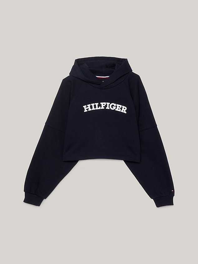 blue hilfiger monotype hoody for girls tommy hilfiger