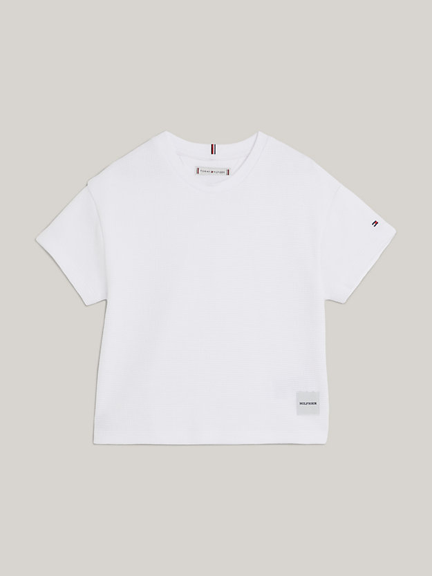 Waffle Knit Flag T-Shirt | White | Tommy Hilfiger