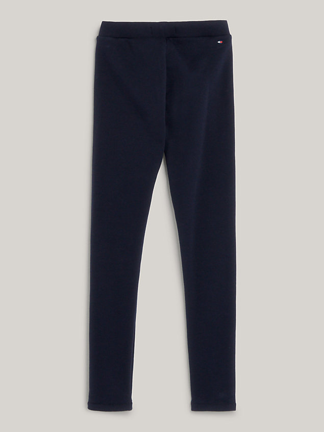 blue hilfiger monotype lange leggings für maedchen - tommy hilfiger