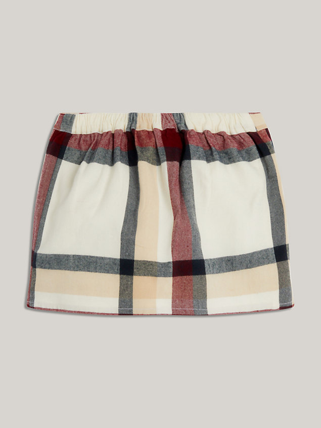 white check mini skirt for girls tommy hilfiger