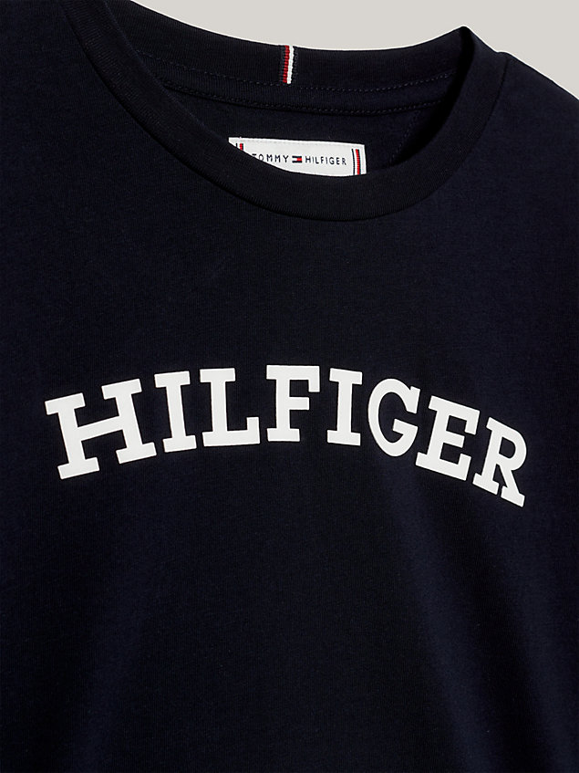 blue hilfiger monotype longsleeve t-shirt voor meisjes - tommy hilfiger