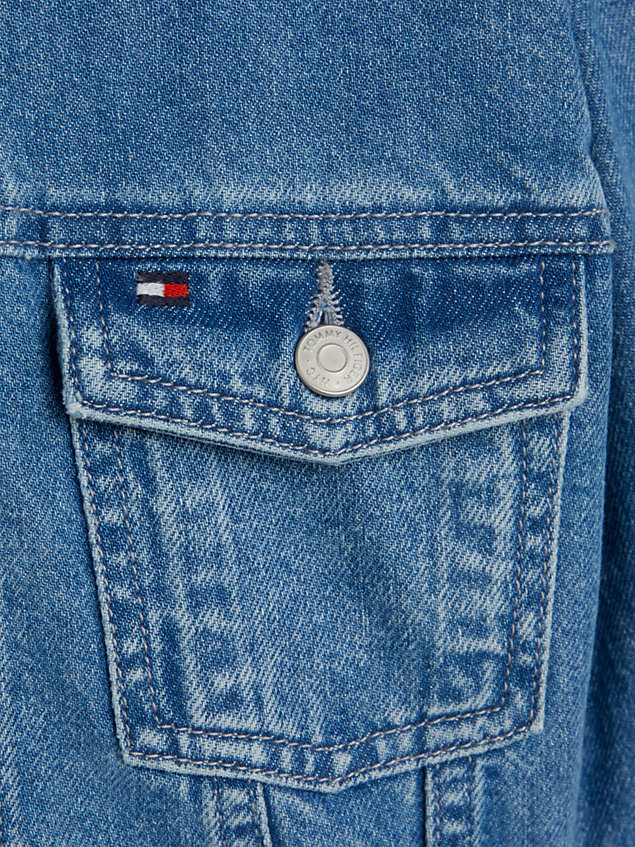 denim cropped fit jeansjacke für maedchen - tommy hilfiger