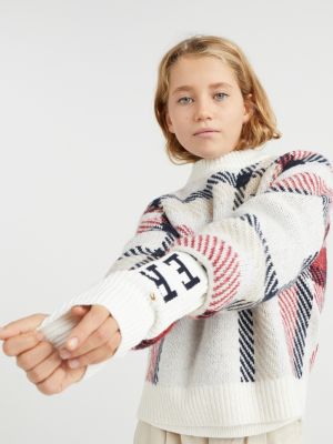 Kan worden genegeerd cruise Patois Relaxed fit trui met ruit | WIT | Tommy Hilfiger