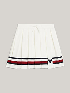 white disney x tommy stripe pleated skirt for girls tommy hilfiger