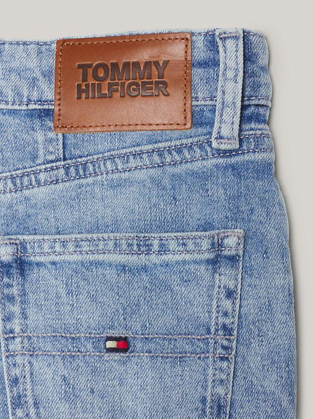 denim tapered high rise jeans for girls tommy hilfiger