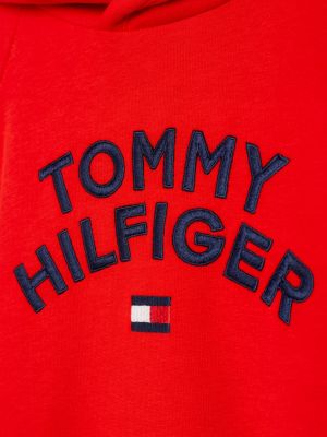 Logo Oversized Hoody Dress | Orange | Tommy Hilfiger