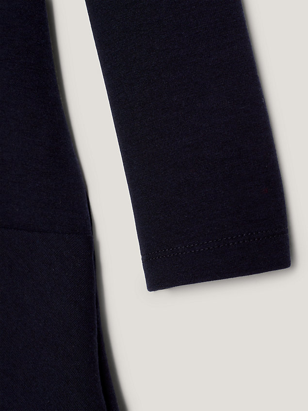 blue essential knielanges kleid mit tiefer taille für maedchen - tommy hilfiger