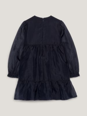 Tommy hilfiger black dress with store bell sleeves