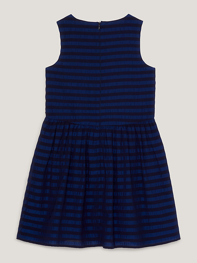 blue stripe seersucker sleeveless dress for girls tommy hilfiger