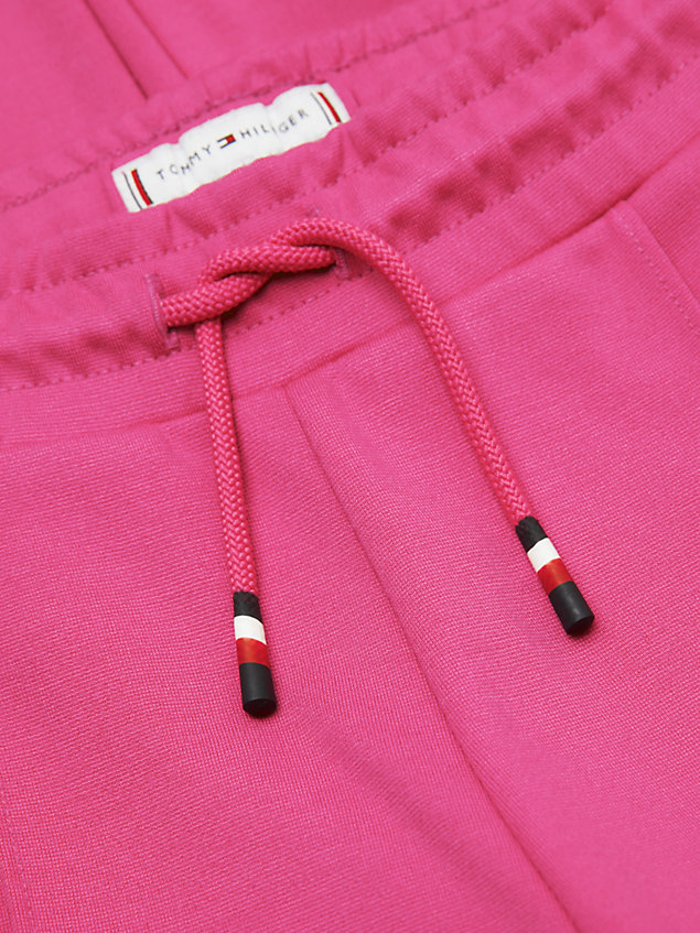 joggers de pernera ancha con costuras pink de nina tommy hilfiger