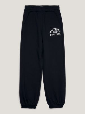 Blue High Rise Varsity Print Joggers