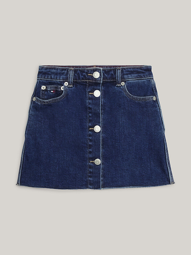 Denim Button-Thru Mini Skirt | Denim | Tommy Hilfiger