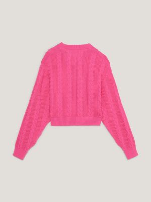 Pink tommy shop hilfiger jumper