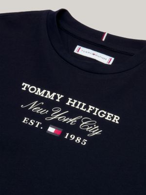 Jersey-Langarmshirt mit Logo | Blau Tommy | Hilfiger
