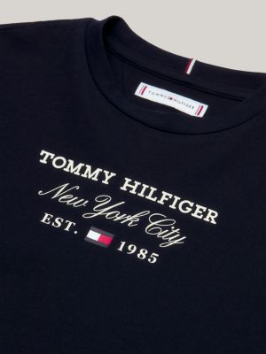 Logo Jersey Long Sleeve T-Shirt | Blue | Tommy Hilfiger