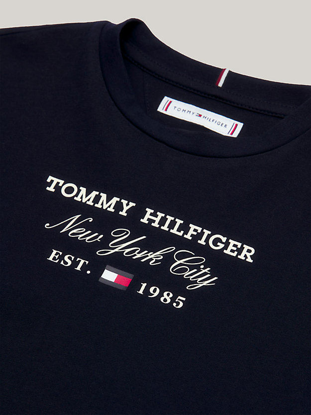 Jersey-Langarmshirt mit Logo | Blau | Tommy Hilfiger