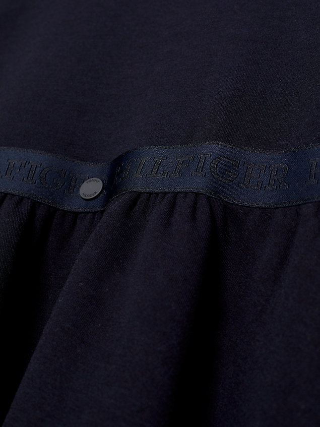 abito hilfiger monotype con cintura blue da bambina tommy hilfiger