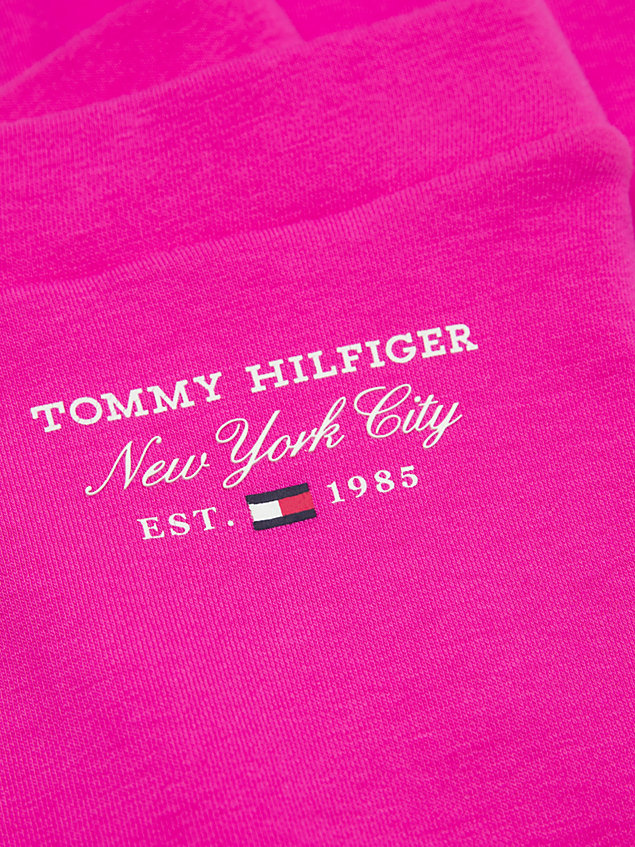 leggings entallados con logo pink de nina tommy hilfiger