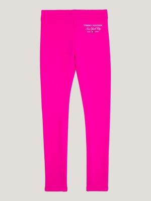 Pink | | Logo Length Hilfiger Tommy Leggings Full Stretch Fitted