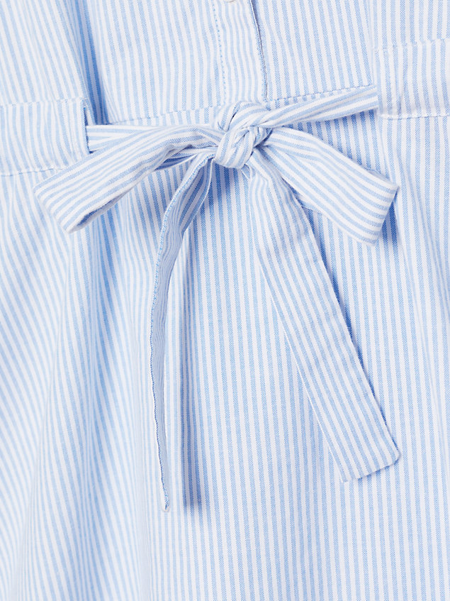 blue essential ithaca stripe shirt dress for girls tommy hilfiger