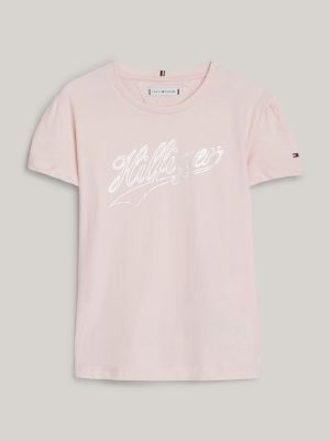 Slim | Essential Pink | Fit T-Shirt Hilfiger Logo Tommy