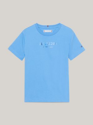 Hilfiger T-Shirt Established Slim BLUE | | Essential Tommy TH Logo