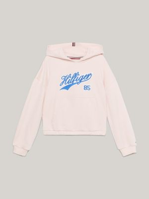 Pink tommy deals hilfiger hoodie