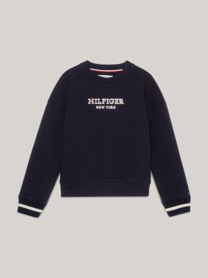 Hilfiger Logo-Sweatshirt Monotype Fit | Relaxed | Tommy Blau Hilfiger