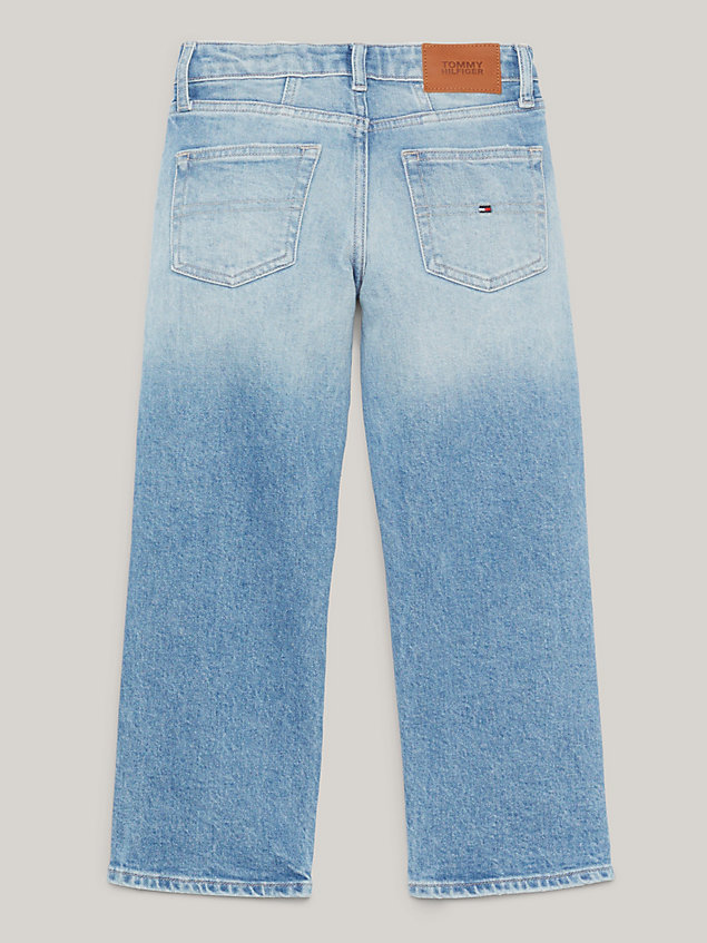denim girlfriend straight kontrast-jeans mit hanf für maedchen - tommy hilfiger