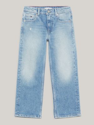 Girlfriend Straight Kontrast-Jeans mit Hanf | Hilfiger | Denim Tommy