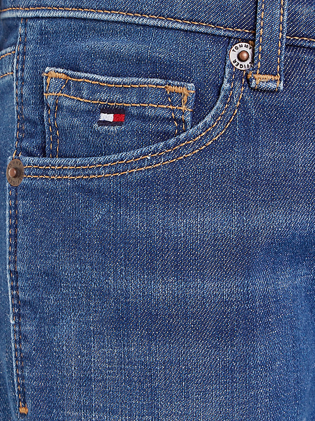 denim nora skinny jeans mit fade-effekt für maedchen - tommy hilfiger