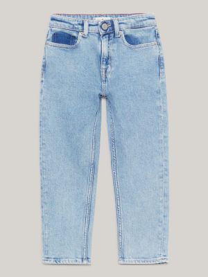 Girlfriend Straight Contrast Wash Hemp Jeans | DENIM | Tommy Hilfiger